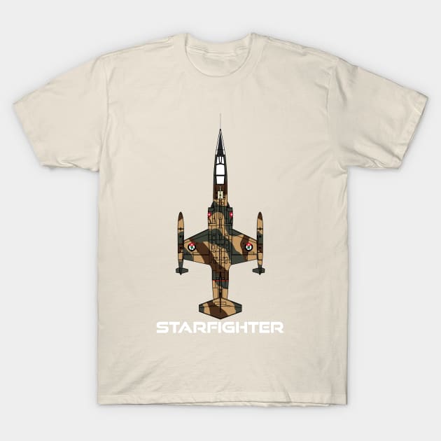 F-104 Starfighter (Jordan) T-Shirt by BearCaveDesigns